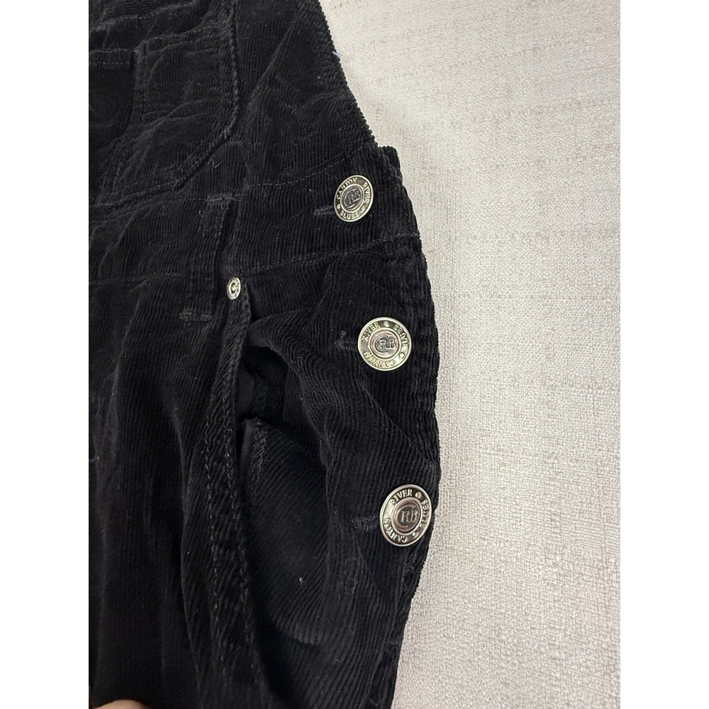 Vintage Y2K 90's Canyon River Blues Size Med Black Courderoy Overalls - Picture 8 of 10